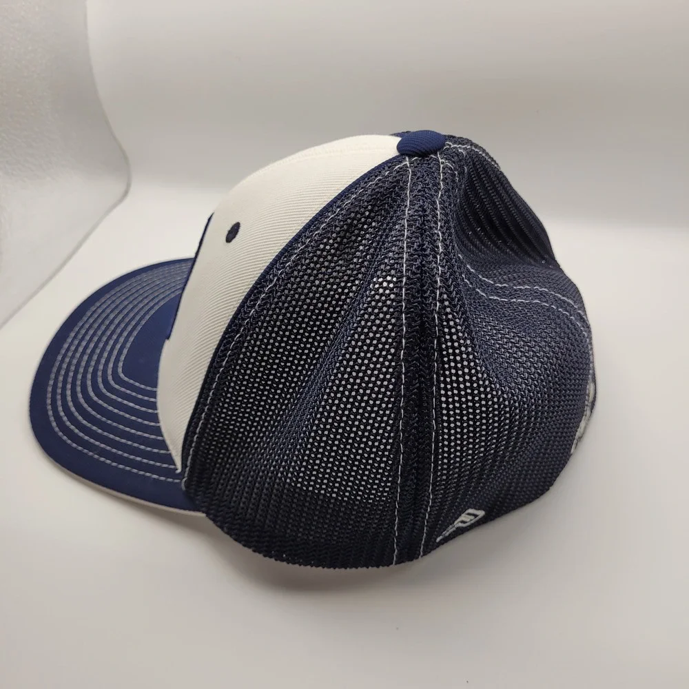 Pacific Headwear Buffalo Mascot Trucker Hat Navy White Mesh Snapback Cap PLP